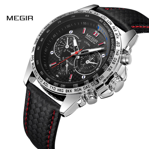 MEGIR Men's Watches Top Brand Luxury Quartz Watch Men Fashion Casual Luminous Waterproof Clock Relogio Masculino 1010