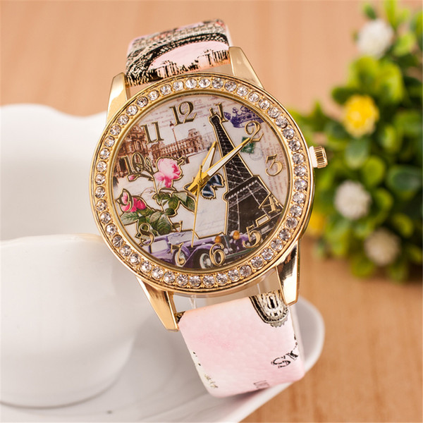 2018 Europe and the United States hot burst fashion tower pattern watches personalized digital quartz watch strap FREE SHOPING