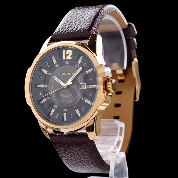 Luxury Mens Sports Women Brown Tachymeter Date Leather Sport Quartz Wrist Watch Fashion Swiss Design Drop Ship