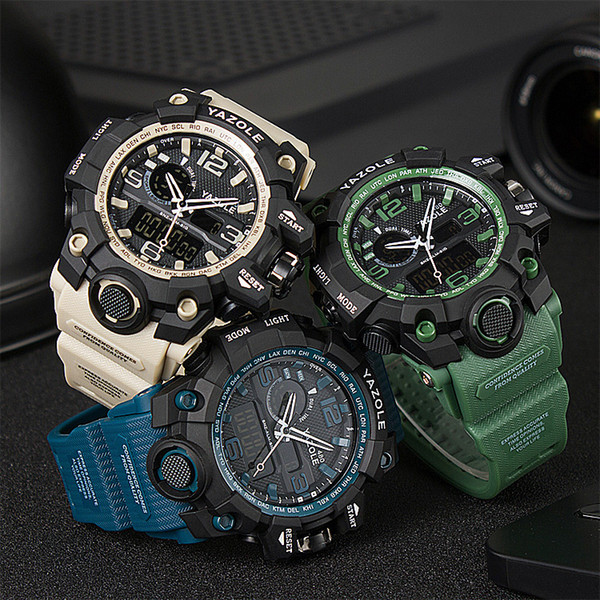 Student Surface New Pattern Man Waterproof Electronic Watch Fashion More Function Outdoor Sport Electronics Wrist Watch