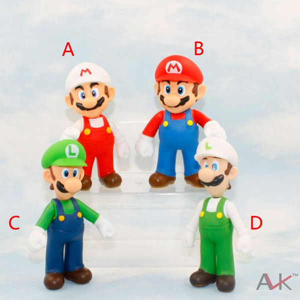 EMS Free 4 style Children Super Mario toys 2015 new PVC Super Mario and Luigi donkey kong Action Figures mario B