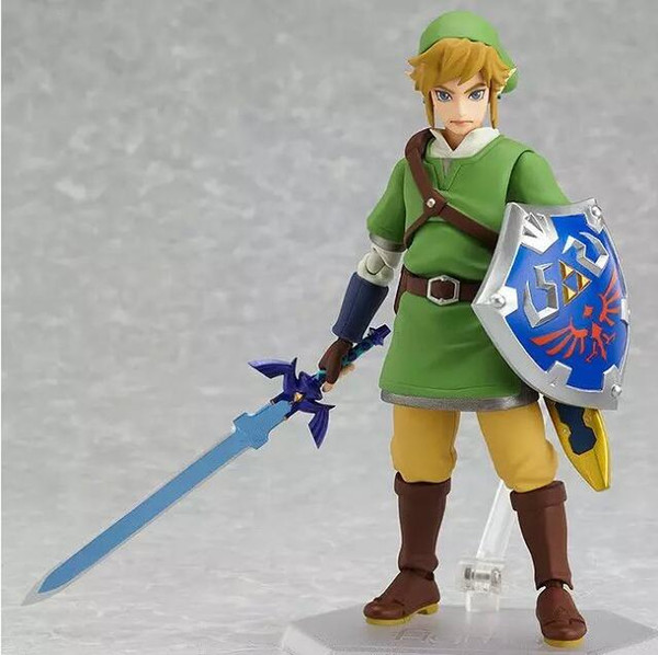 Anime Legend of Zelda Link with Skyward Sword Figma 153 PVC Action Figure Collection Model Kids Toy approx 15cm