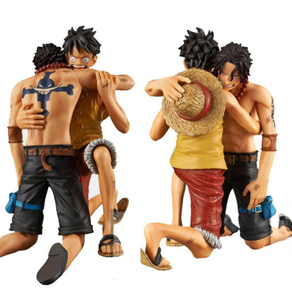 Anime Figurine One Piece Action Figure DRAMATIC SHOWCASE Monkey D Luffy Ace 5th Season vol.1 PVC Doll Model Toy 2pcs/set 12cm