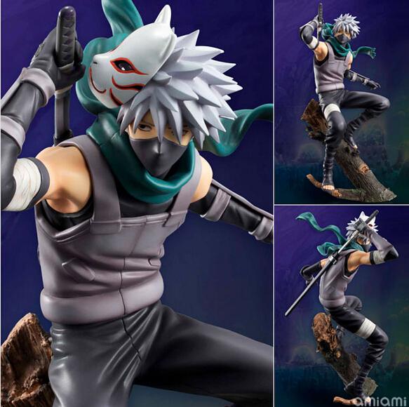 Wholesale-Newest arrival 1pcs anime Naruto GEM Hatake Kakashi pvc figure character toy model tall 24cm in box hot sell.