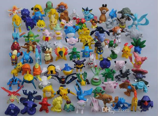 2015 hot toys anime Pocket Monster Toys Action Figures Pikachu furnishing articles doll 2-3cm