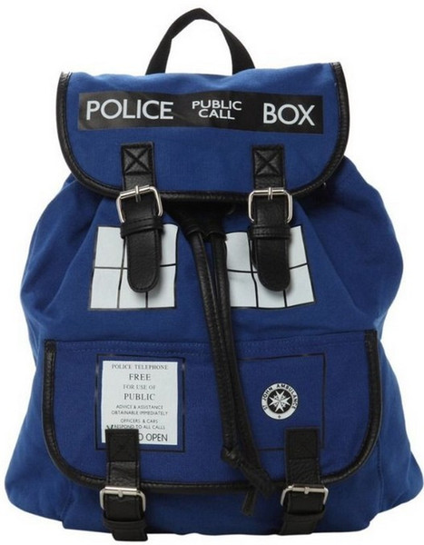 Dr. Who Tardis Backpack Doctor Who canvas bag Hiking backpack Tardis Knapsack drawstring inside