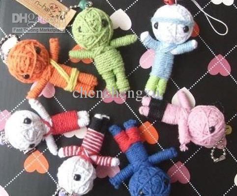 Wholesale!! New Style Lot of 30 Voodoo Doll Keychains little voodoo dolls Free Shipping