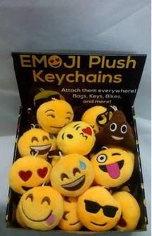 QQ Emoji Plush Pendant Key Chain Fashion Emoji Smile Emothion Yellow Cute Expression Plush Dolls Cartoon Plush Pendant Car Chain B4023