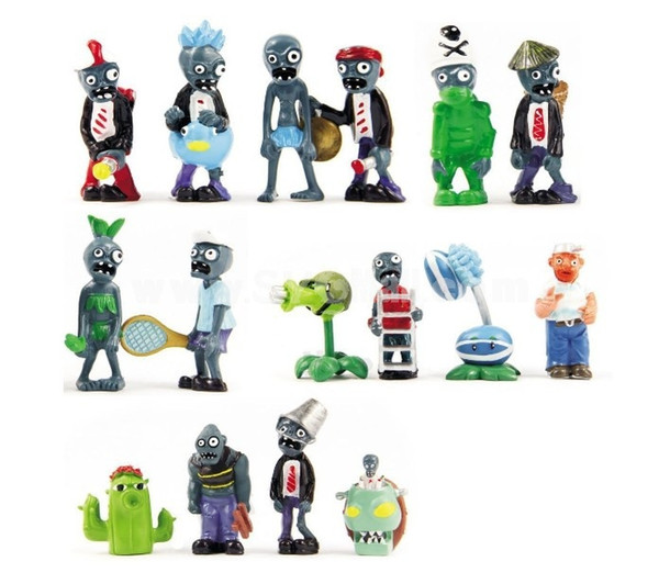 16 x Plants vs Zombies Toys Series Game Role Figure Display Toy PVC Gargantuar Craze Dave Dr. Zomboss