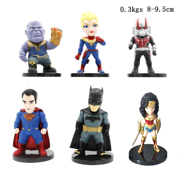 6pcs sets cartoon version cute action figure Marvel The Avengers models children action & toy for kids