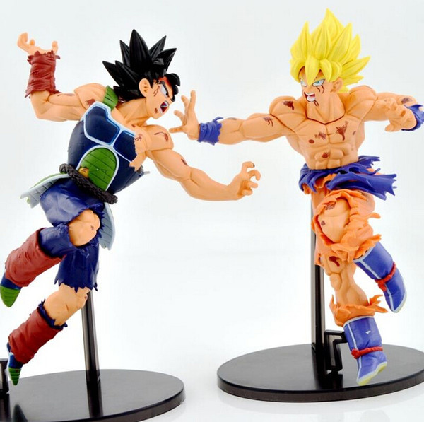 Hot! NEW 1pcs 23cm dragonball dragon ball Kakarotto Son Goku Battle damage Super Saiyan PVC Action Figure toys dolls