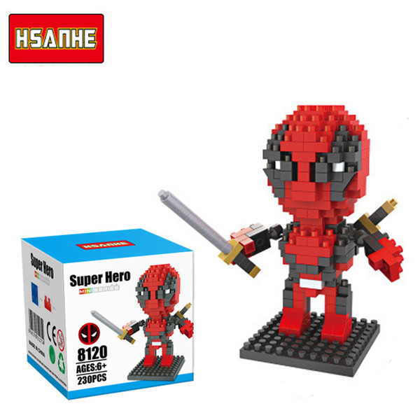 Zorn-HSANHE Diamond Block Marvel's The Avengers superhero Deadpool building blocks assembled educational toys 3.3in Free 