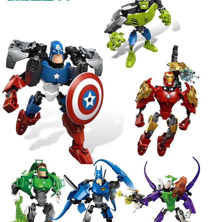 EMS Children Action Figures The Avengers Hulk Iron Man Captain America Distortion Toys Kids Cartoon Figure Child Gifts 15pcs/lot D2256