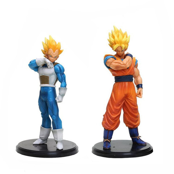 Hot Sale 20CM Dragon Ball Z Goku And 18cm Vegeta Action Figure PVC Collection Model Toys For Child Christmas Best Gift