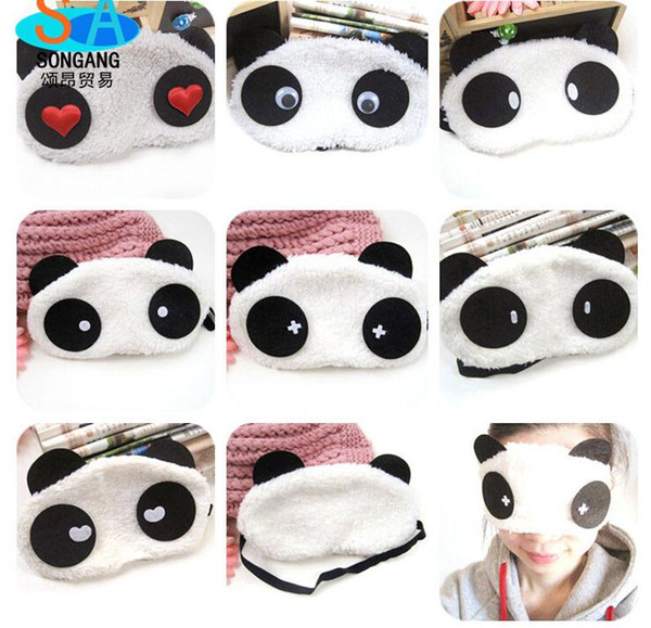 Cute Chinese styles panda Eye Patch 7 styles mix creative and new cartoon animals blinder panda eyeshade