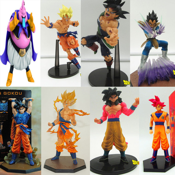 2016 New Arrival Hot 12 styles Dragon Ball Z Super Saiyan Goku PVC Action Figure Toy doll for kids