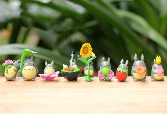 Christmas gifts 9Pcs/Lot Cute Style Kids Hot Anime My Neighbor Totoro Action Figures PVC Toys Totoro Model Toy Juguetes Gift For Children