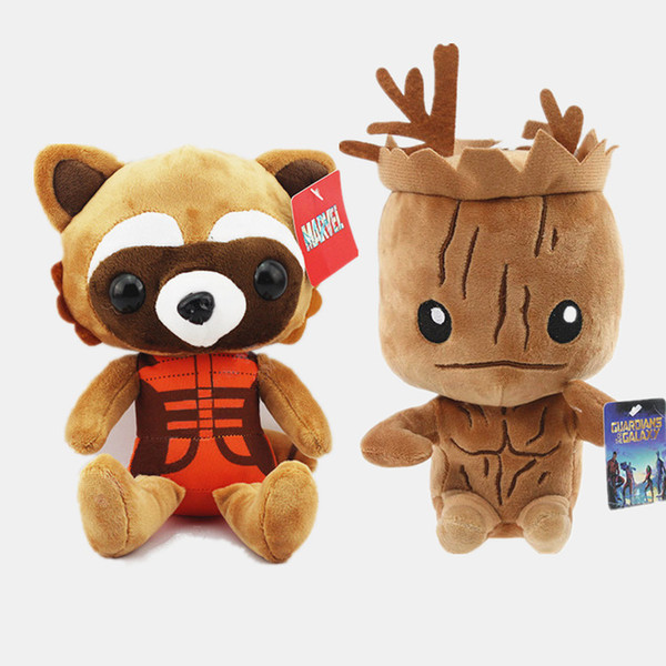 New 22-25cm Guardians of the Galaxy plush doll Tree people groot rocket raccoon plush Children's gift for Christmas