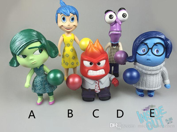 5 Style Inside Out toys 2015 new children Inside Out lovely cartoon PVC toys 13CM-18CM B