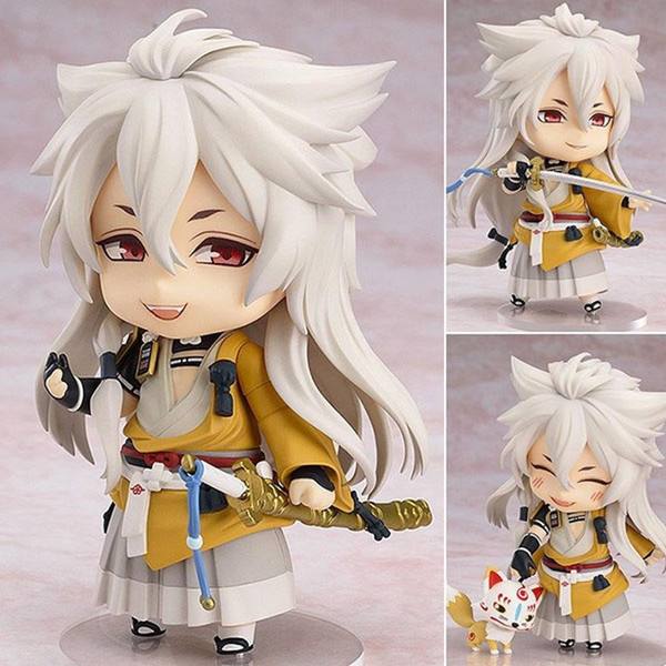 Japanese Anime Figurine Cute Nendoroid Doll Touken Ranbu Online Kogitsunemaru Action Figure Model Toy 4