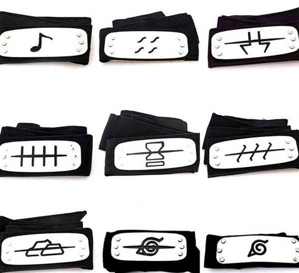 PrettyBaby naruto headband leaf village logo Konoha Kakashi Akatsuki Members metal Headband Cosplay Costume Accessories 