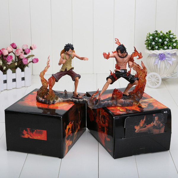 1set/Lot 14cm/5.5inch Japanese Anime Figures One Piece DX Brotherhood figures Luffy+Ace Figures PVC set of 2pcs