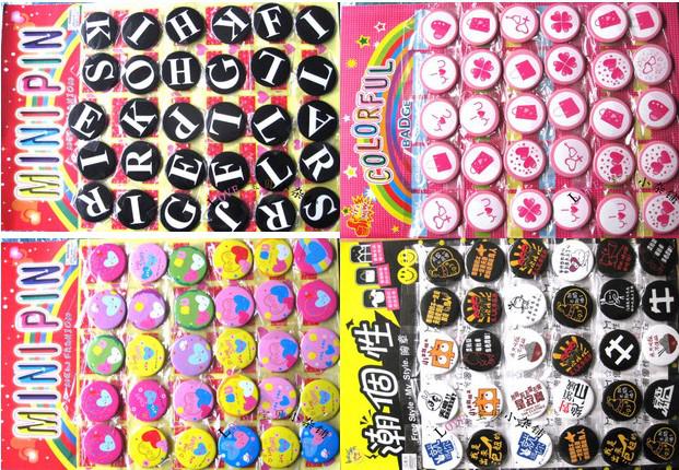 Personalized Love badges smiley face letter characteristics Chinese badge Mixed batch