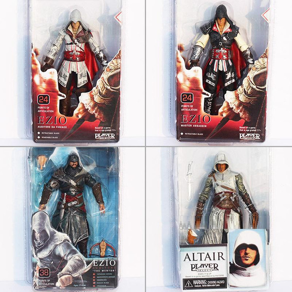 NECA figures Three generations NECA Assassin's Creed II 2 Ezio Standard Figure doll toys 7.8inch/20cm