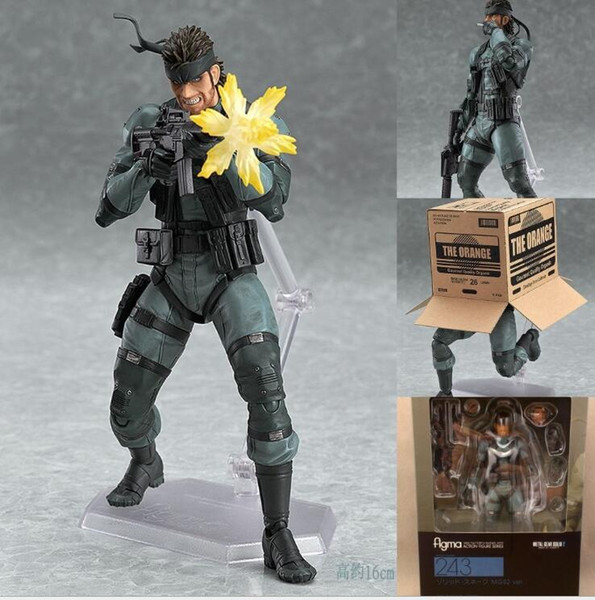 MGS METAL GEAR SOLID 2: SONS OF LIBERTY Figma 243 Snake Boxed PVC Action Figure Collectible Model Toy