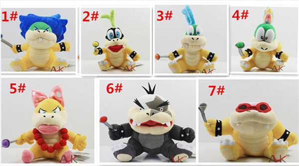 30pcs Cartoon Super Mario plush toys Wendy/Larry/Lemmy/Ludwing/O. Koopa Plush Sanei 8