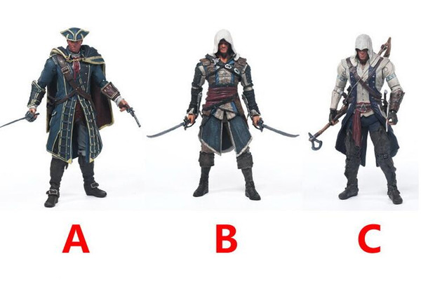 6inch/15cm NECA figures Three generations NECA Assassin's Creed II 2 Ezio Standard Figure doll toys for kids ABCD 4 styles