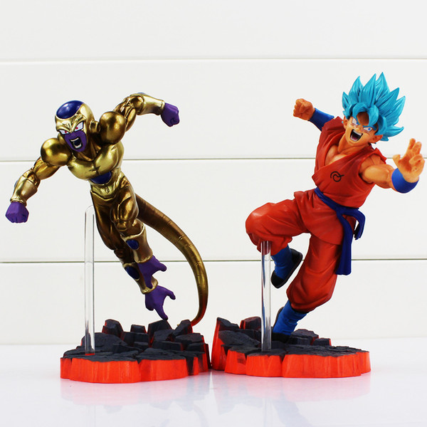 Dragon Ball Z Super Saiyan Goku Son Freeza Freezer Ultimate Form Anime Combat Edition PVC Action Figure Collectible Toys