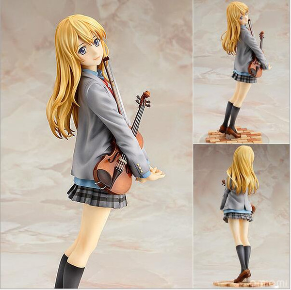 Your Lie in April characters Kaori Miyazono pvc action figure model toy hot anime approx 20cm with box