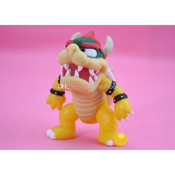 Super Mario Koopa bowser pvc doll with red hat Figure Toy 5 inch 12cm Baby Doll figures