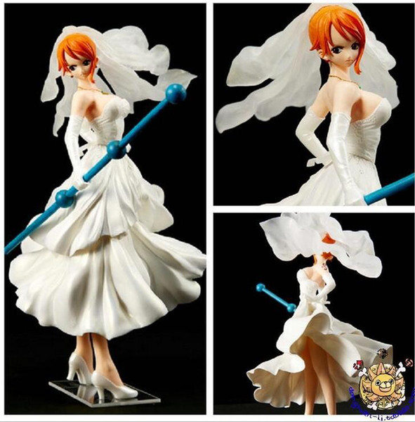 16cm Anime One Piece SCultures Nami Wedding Dress Ver Colosseum 4 Vol. 2 PVC Action Figure Collection Model Toy