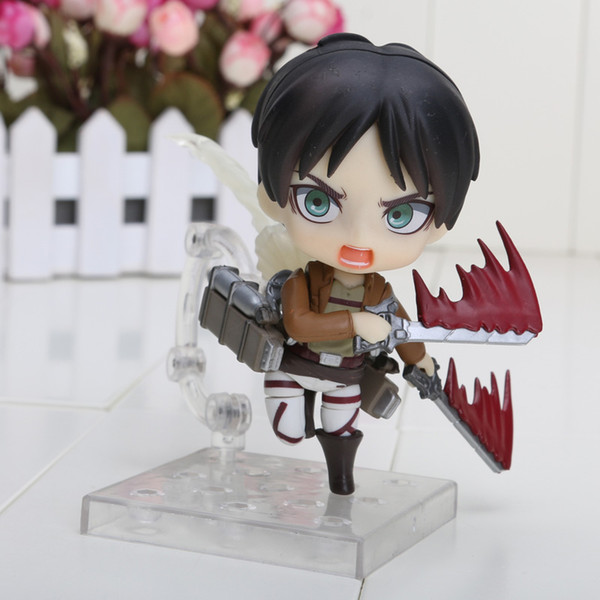 Japanese Anime 10cm Nendoroid Eren Jaeger #375 Attack on Titan Q Version PVC Action Figure Toys