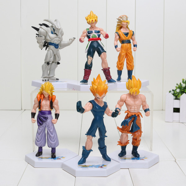 6pcs/set 10-12cm Anime Dragon Ball Z Super Saiyan Goku Vegeta Gotenks PVC Action Figure Toys