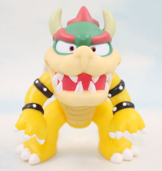 Super Mario Bros Koopa Bowser toys EMS Free new children PVC Super Mario Bros 10cm Animation game series Dragon Kuba toy B001