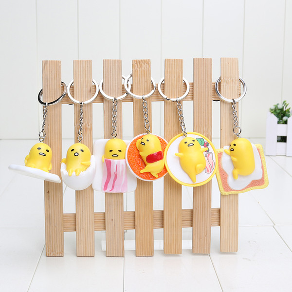 Gudetama PVC Figure toy Cut Adora Doll Yellow Lazy Kawaii keychain pendant figure 5cm Free 