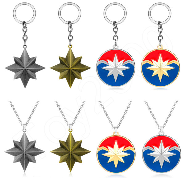 The Avengers Captain marvel key chain bell couple Keychain Car Key Holder Acrylic Bell Anime Key Chain Bag Pendant Bts Accessories kids toys