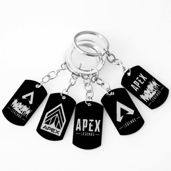 10Style Apex Legends Keychain Stainless Steel Figures Key Rings Car Key Holder Fashion Jewelry toys kids collection gift kids toys