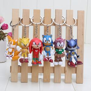 6cm Sonic the Hedgehog action figures Toy PVC toy Sonic Characters figure toys brinquedos Doll 6pcs/set keychain pendant gift kids toys