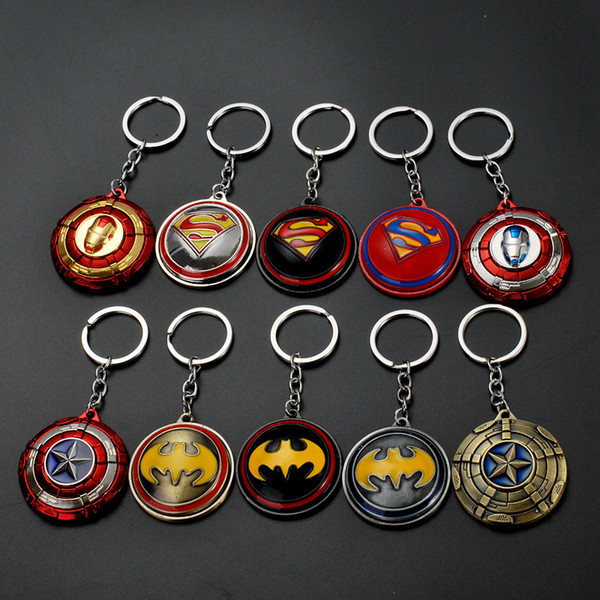 The Avengers shield key chain bell couple Keychain Car Key Holder Acrylic Bell Anime Key Chain Bag Pendant Bts Accessories Girl Gift