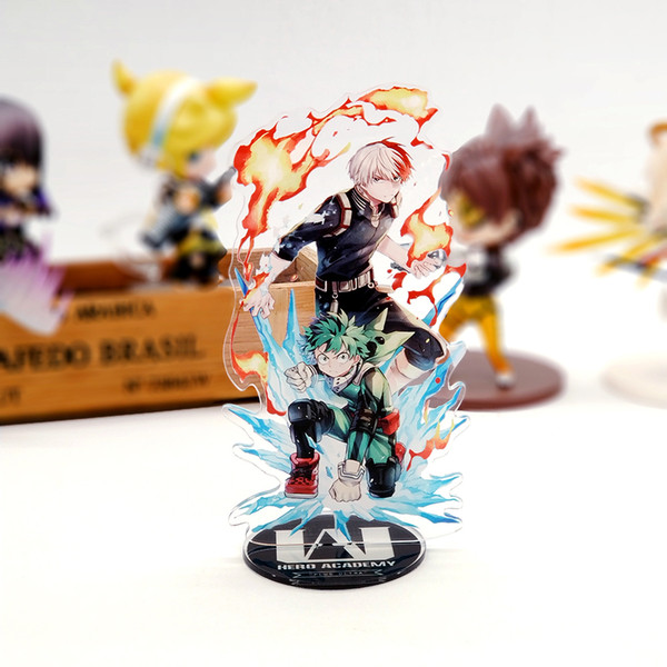 BUY 4 FREE 1 My Hero Academia Izuku Midoriya Shoto Todoroki acrylic stand figure model double-side cake topper anime toy table display