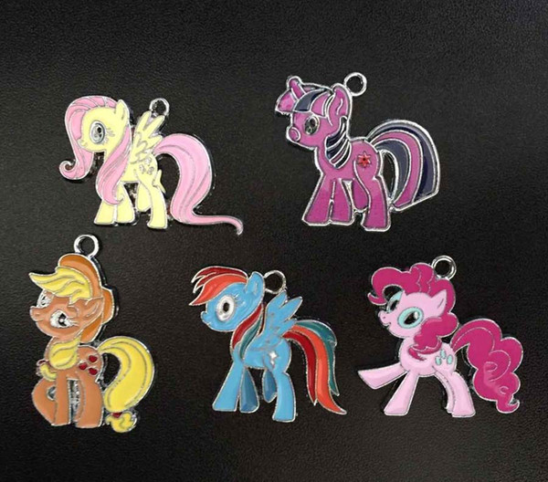 100 pcs Popular Cartoon Characters Metal Charms pendants DIY Jewellery Making