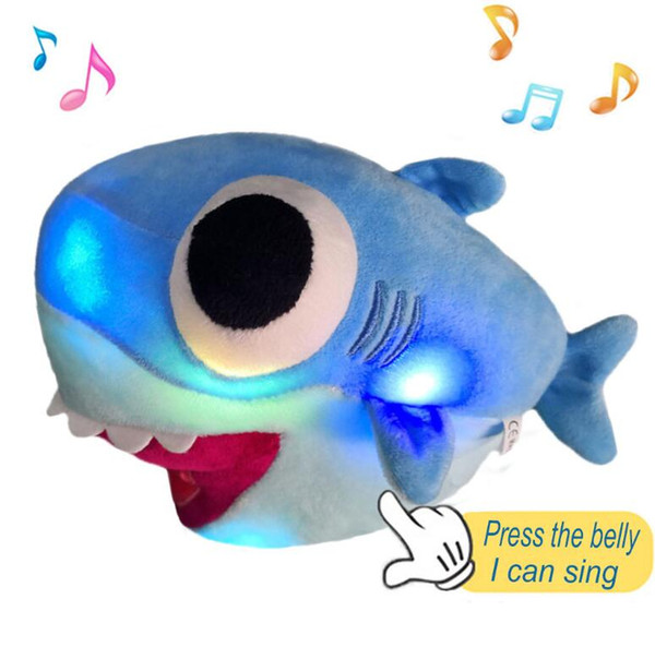 25cm Big Eyes Shark Plush Toy Baby Animal Shark Official Soft Stuffed Dolls For Kids Gift