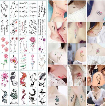 Rocooart Cartoon Mermaid Tattoo Sticker Music Boys Girls Fake Tattoo Body Art Temporary Tattoo Stickers Super Hero Taty Tatouage