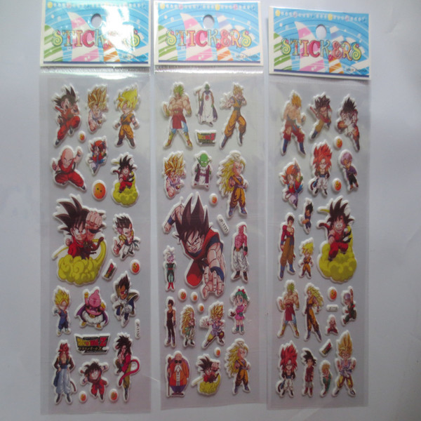 wholesale 200pcs Anime Dragonball Cartoon wall stickers,3D Dragonball DIY bubble stickers,For Kids Festival Gift Rewards stickers