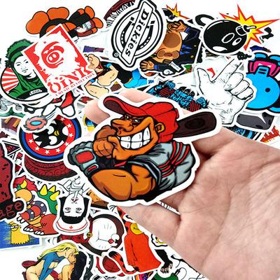 Explosion Models 100 Sheets Cartoon Animation Motorcycle Car Waterproof Removable Trolley Case Stickers Graffiti Stickers Wholesale