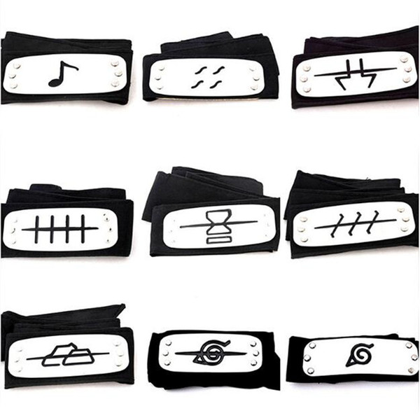 PrettyBaby ANIME Naruto Headband 95cm Leaf Village Logo Konoha Kakashi Akatsuki Members Cosplay Costume Accessories blue red black in stock